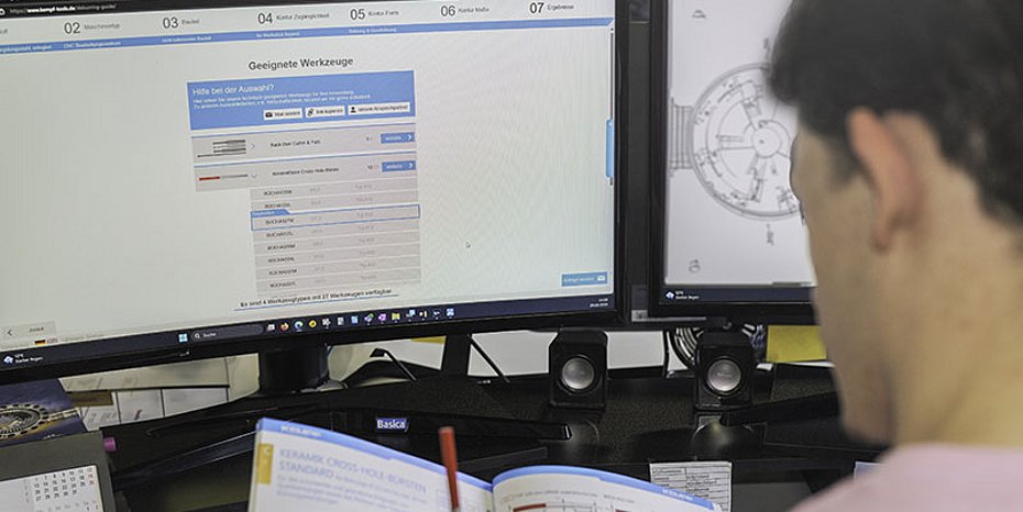 Deburring tool Online-Tool Deburring-Guide Kempf