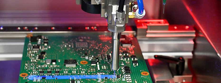 Coating line for electronic protective coatings