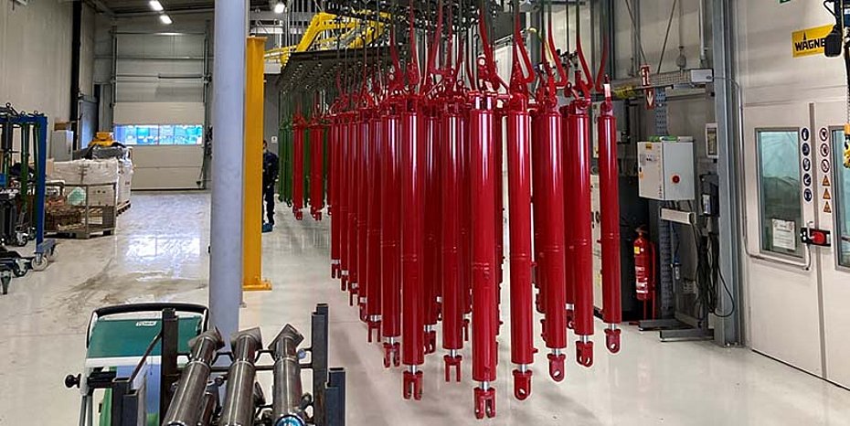 Nasslackbeschichtung Hydraulikzylinder