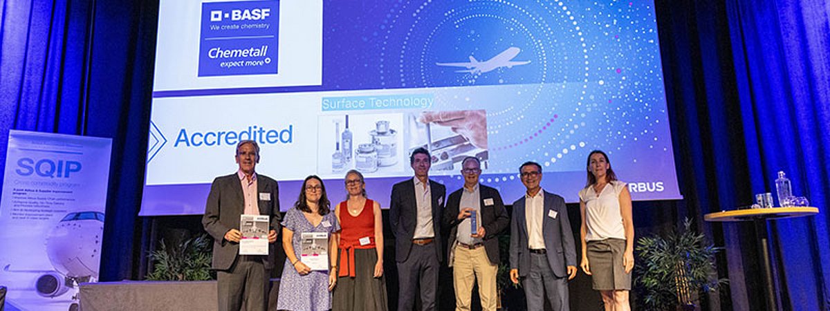 Airbus SQIP Award Chemetall Cleaner Sealants Corrosion protection