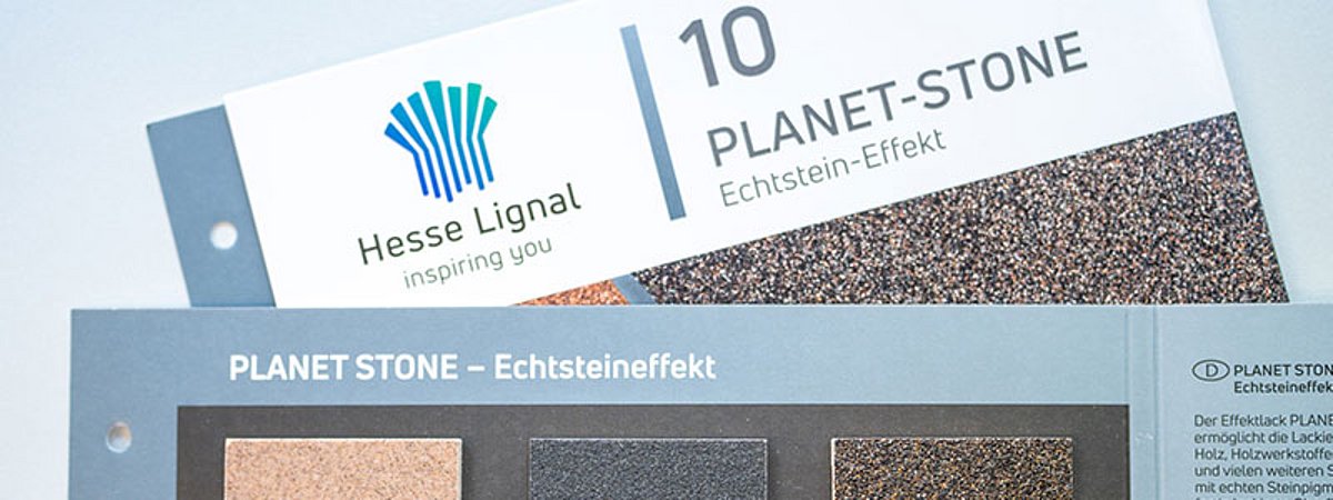 Color sample card Planet-Stone effect