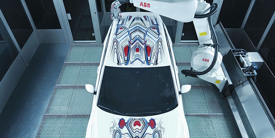 Roboterlackiertes Kunstauto