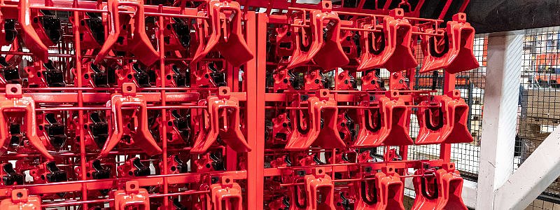 Powder Coating System for Trailer Hitches