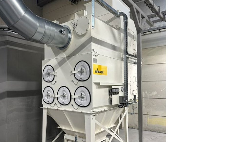 Powder coating plant for elevators