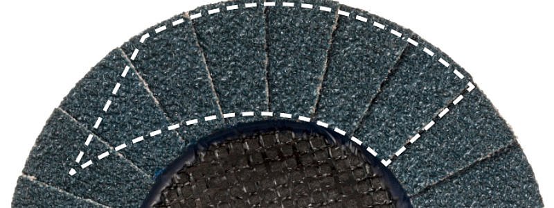 Sickle-shaped flap, flap grinding disc, fan-shaped grinding wheel, Lukas-Erzett