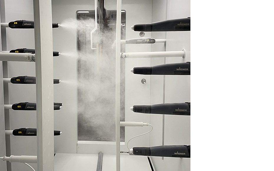Powder coating of non-metallic workpieces