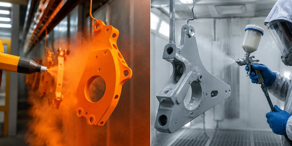 Liquid paint or powder coating
