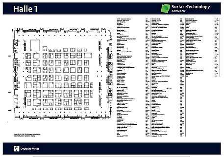 SurfaceTechnology GERMANY 2026 Hall plan