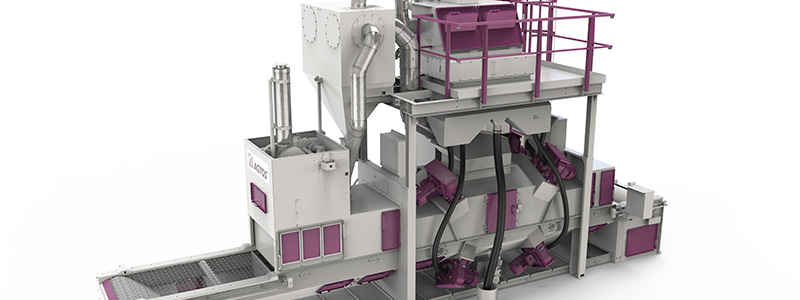AGTOS wire belt shot blasting machine
