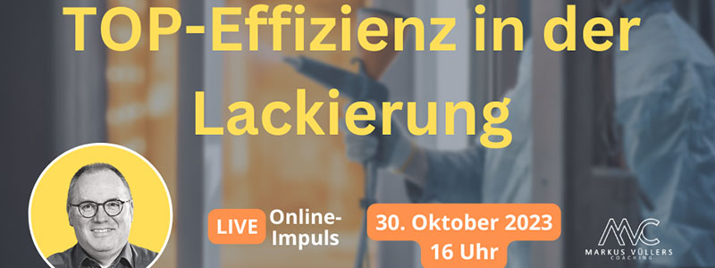 Online Seminar Top Efficiency in Painting Markus Vüllers