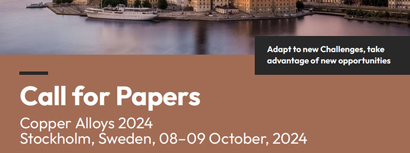 Copper Alloys 2024 Call for Papers