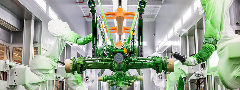 John Deere new paint shop for tractors