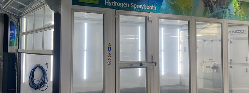 Hydrogen-powered paint booth AkzoNobel