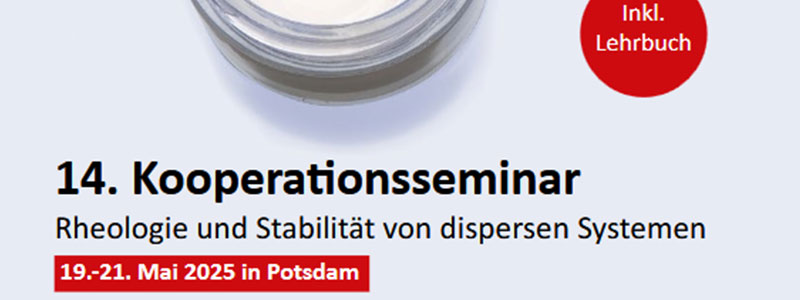 Seminar Rheology and stability of disperse systems LUM
