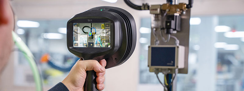 Flir acoustic camera compressed air leak detection