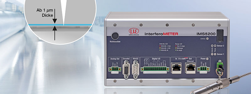Micro-Epsilon white light interferometer Thin film measurement