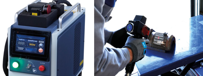 Joke mobile laser cleaning device